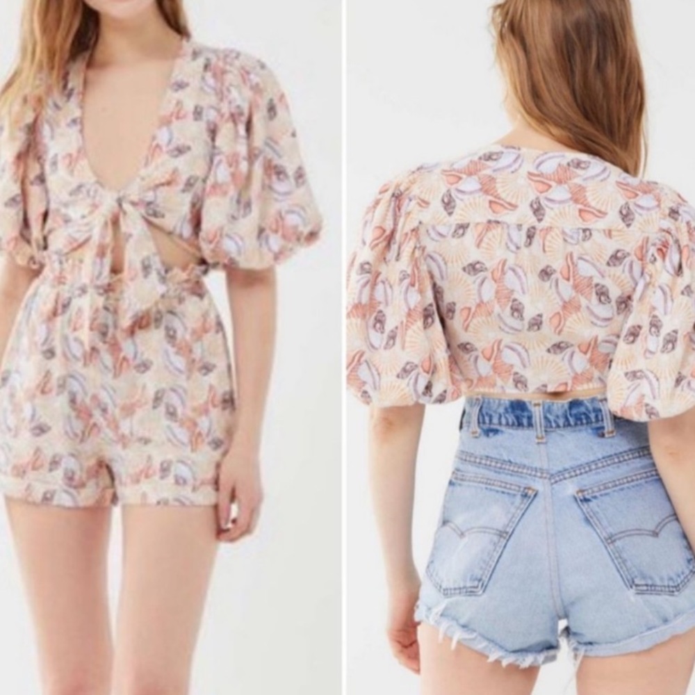 Urban outfitters seashell cropped top